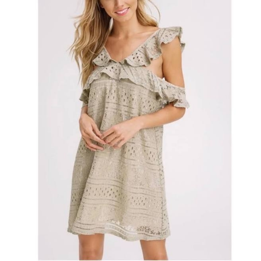 Listicle Cold Shoulder Dress